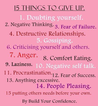 15 things to give up