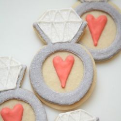 A engagement ring cookie *filled with LOVE* as a Bridal Shower favor!