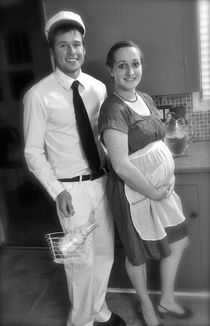 Awesome halloween costume idea (especially if you're already pregnant). The