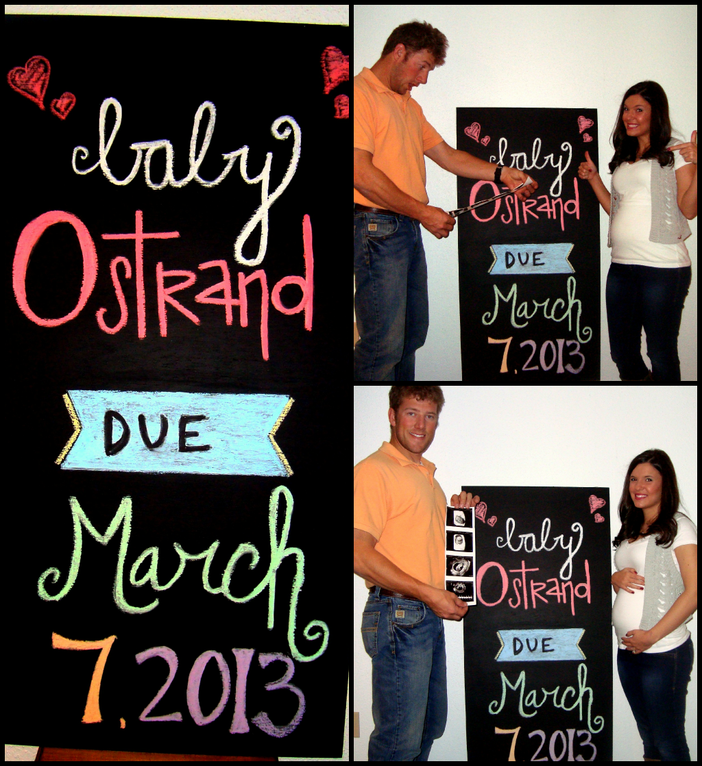 Baby Announcement Pregnancy Chalkboard