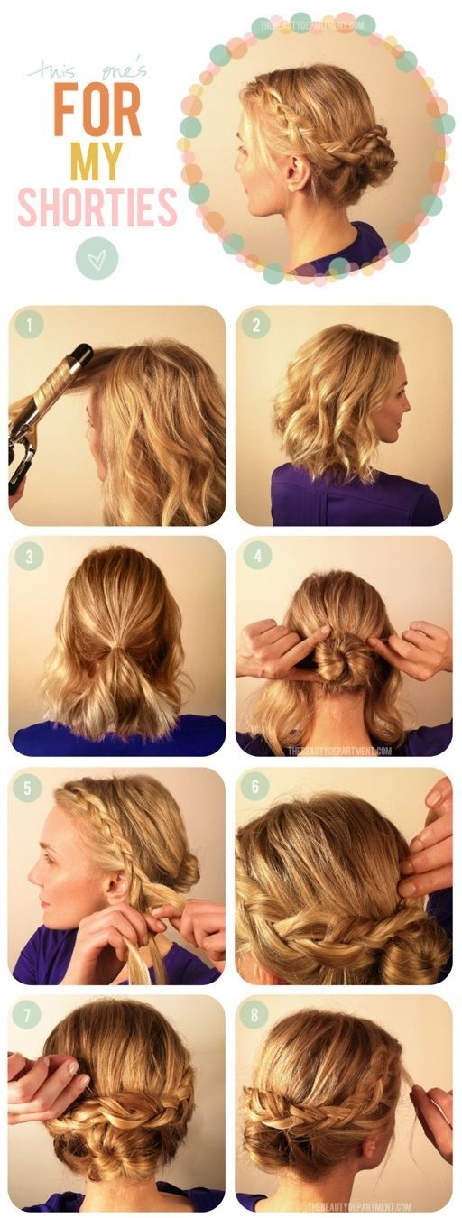Braided updo – Click image to find more Hair & Beauty Pinterest pins