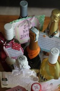 {Bridal Shower Gift} Milestone Wine Poem Basket – create an adorable poem tag fo