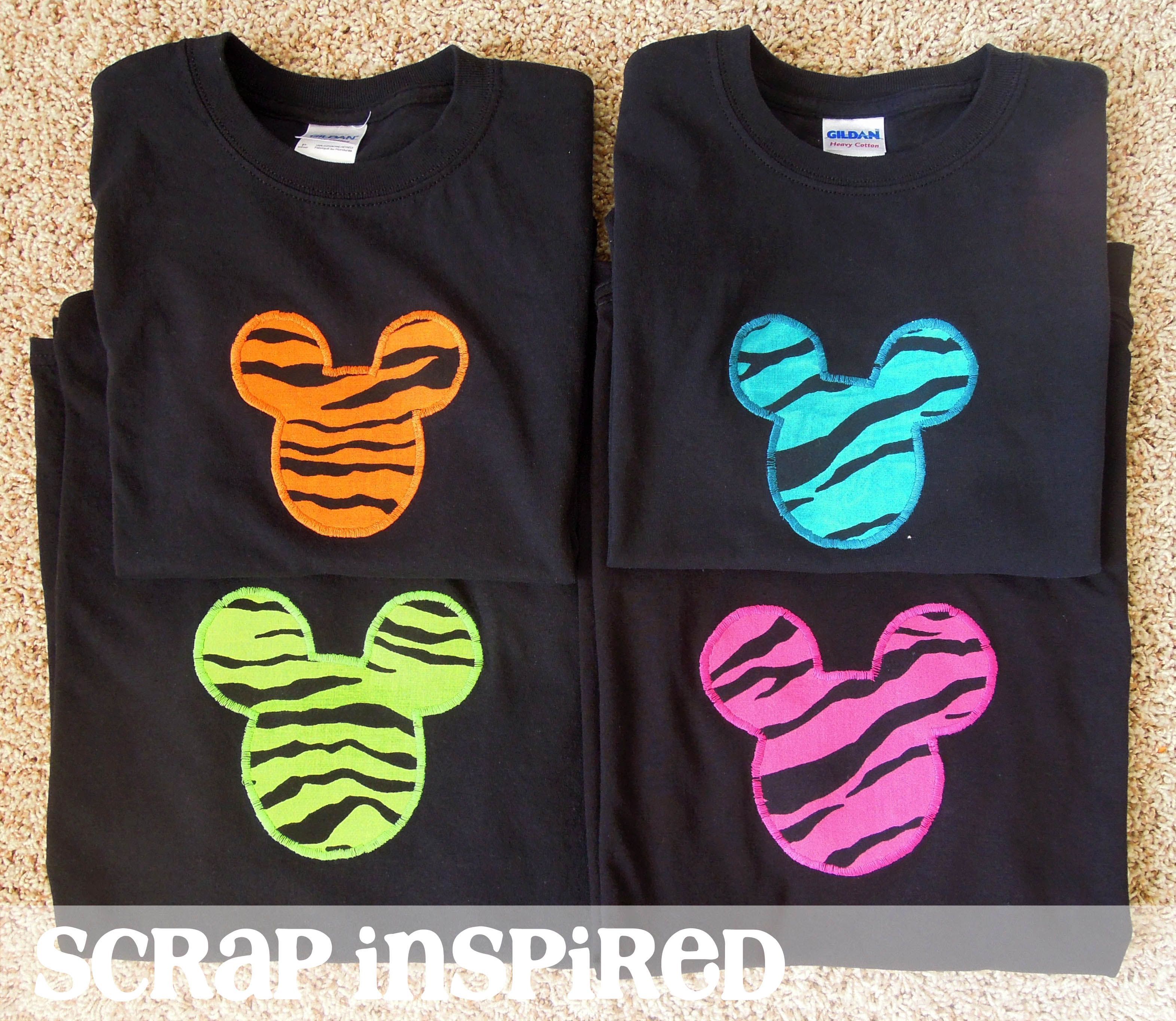 DIY Disney shirts for Animal Kingdom. Full tutorial included. By Monica at Scrap