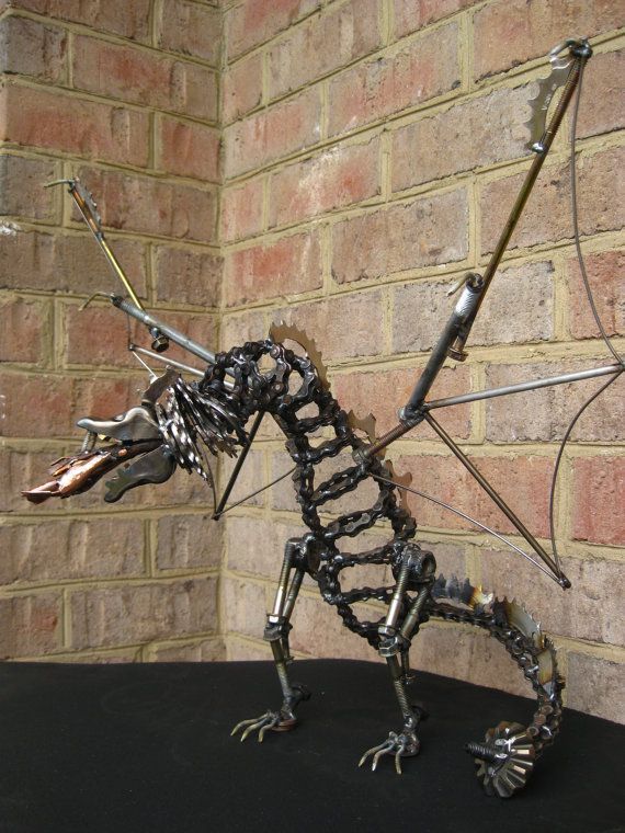 Dragon Recycled Metal Art Sculpture