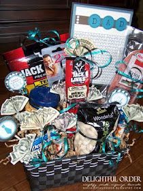 Father’s Day Gift Basket. Free printables on this site :)