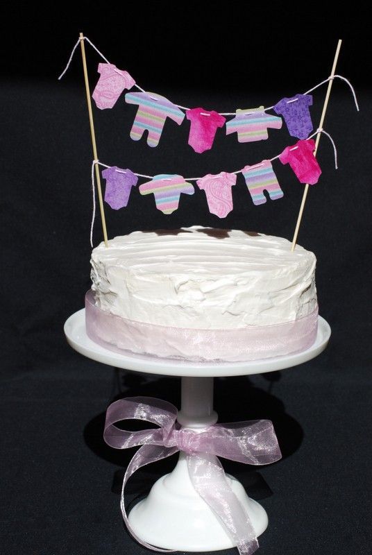 Girl Baby Shower – Cake Banner. $16.00, via Etsy.