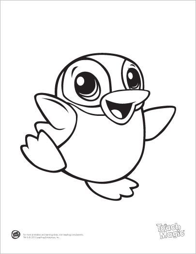 LeapFrog Printable: Baby Animal Coloring Pages – Penguin