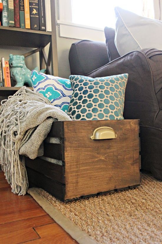 Love this for throws & pillows! Maybe I could re-create this by staining the