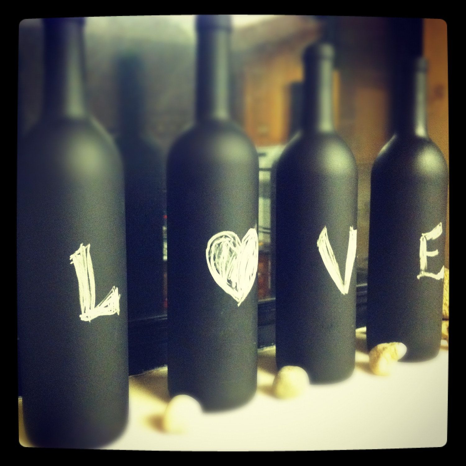 Making these today!!! Old bottles, chalkboard paint!