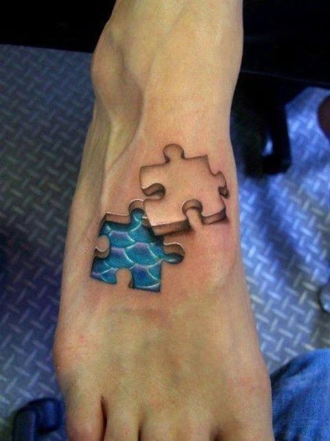 Puzzle piece Tattoo – So cute