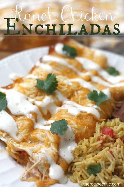 Ranch Chicken Enchiladas: therecipecritic.com  If you love ranch and love enchil