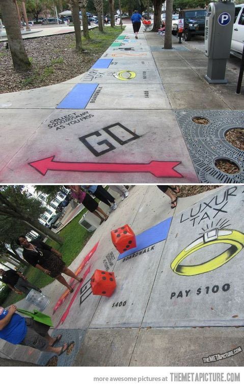 Real life Monopoly. THIS IS SO COOL