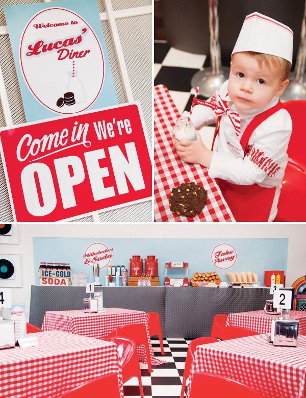 Retro 50′s Diner Party-  For Dave's 50th birthday!  Dave LOVES ice cre