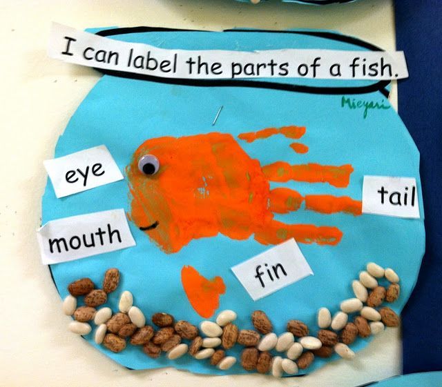 Springboard idea….Have a real fish for them to color or cut out and glue, wigg