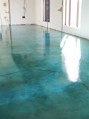 Stained concrete.