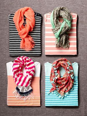 The Perfect Pair: Striped Tees & Scarves
