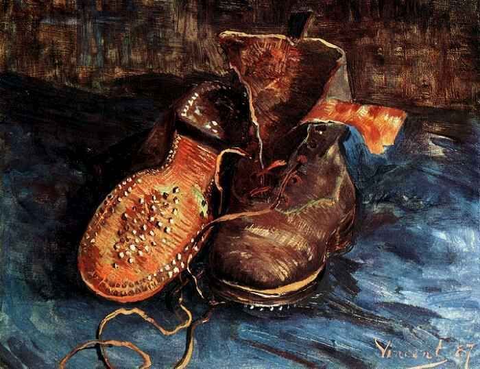 Vincent van Gogh: A Pair of Shoes. Oil on canvas. Paris, 1887. Baltimore: The Ba