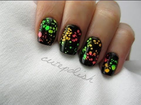 Water spotted nails