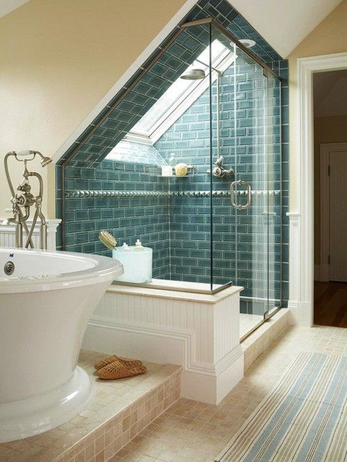 bathroom – good idea for my converted attic bath  Brooke bath???