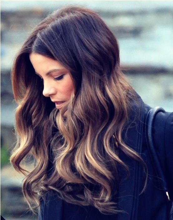 darker ombre…and how does she always get those PERFECT wavy curls that are all