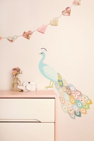 peacock, perfect for a little girls room :)