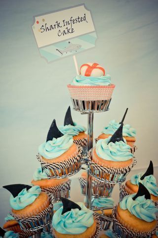 shark party! :: complete with wearable shark fins, an adorable candy table, and
