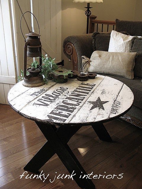 signed table- instructions included – cute for patio – though I don't have t