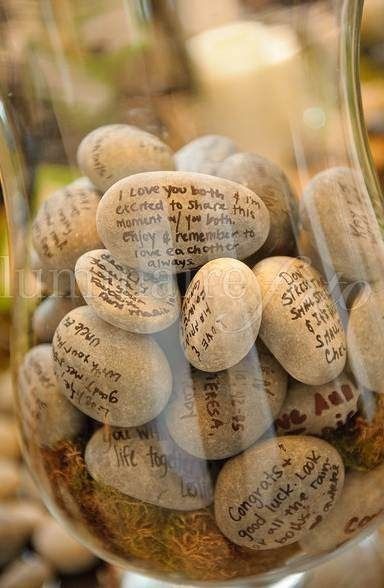 wedding keepsake, rocks –  I also saw this as a vacation memory idea… write me