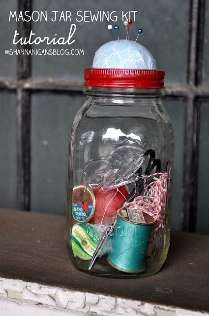 what a great gift idea! – DIY mason jar sewing kit. you need to fill the filling