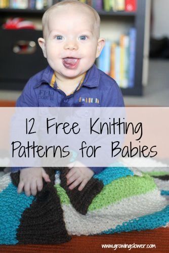 12 Free Knitting Patterns for Babies including easy baby hats, cardigans, vests,