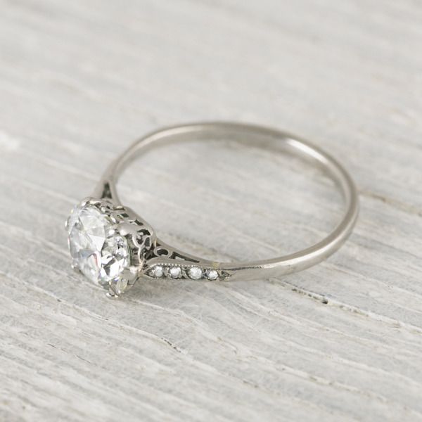 1 Carat Cushion Cut Vintage Engagement Ring | Erstwhile