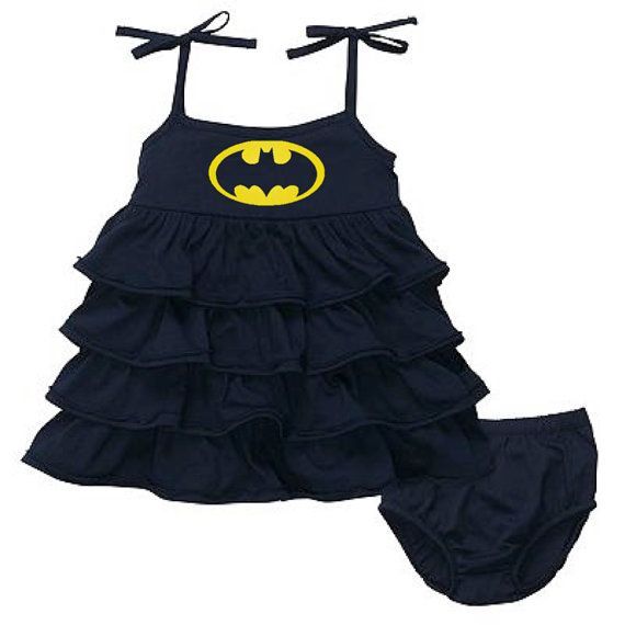 Batman Baby Dress Super Hero Outfit and by GoGetYourGeekOn on Etsy, $25.00