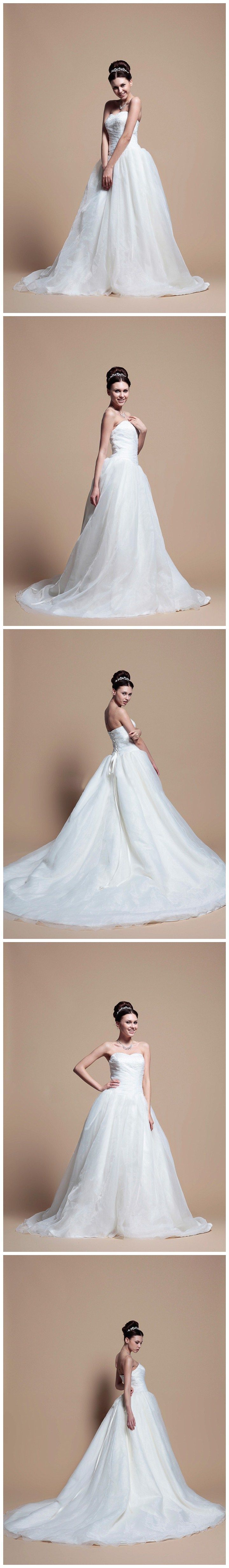 Beaded Bodice Full A-Line Tulle Wedding Dress