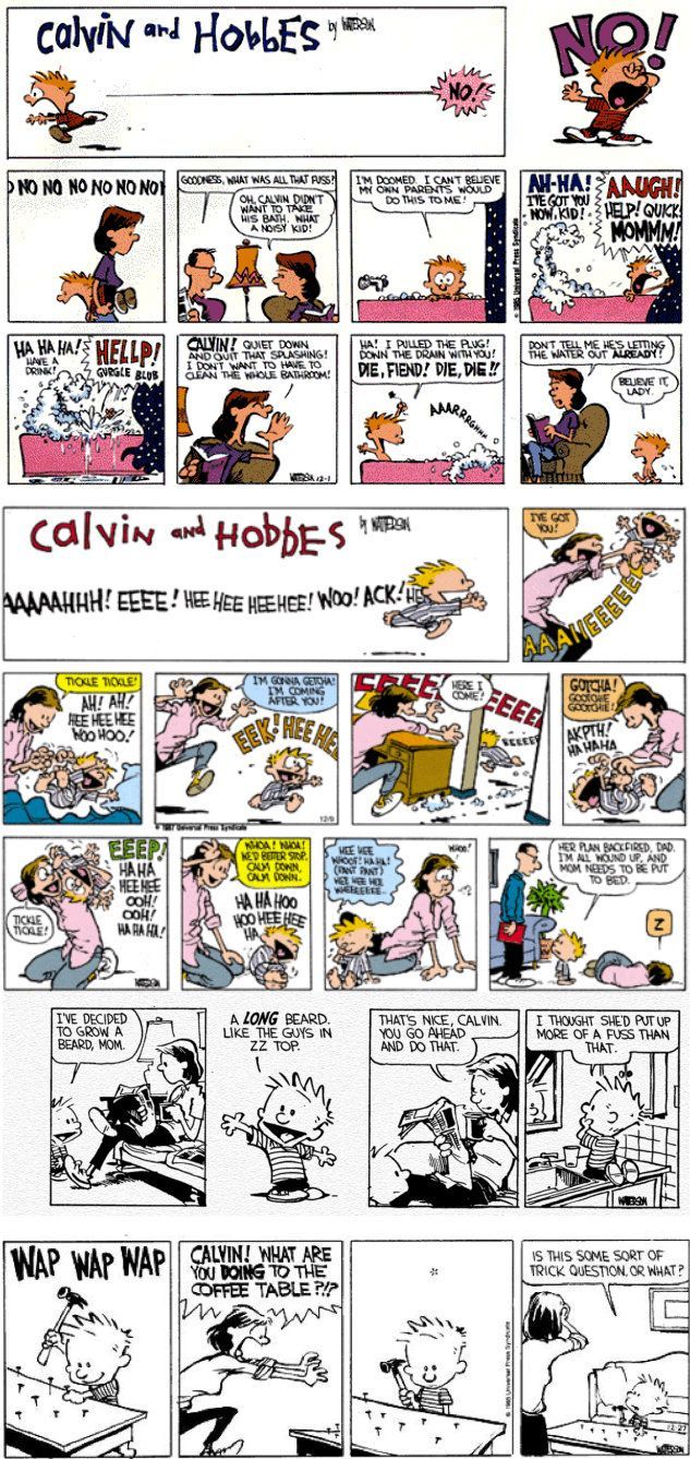 Calvin and Hobbes – The Days are Just Packed – Superb comic strip much missed!