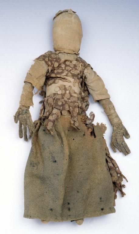 Clarissa Field of Northfield, Massachusetts, was born blind in 1765. This doll w