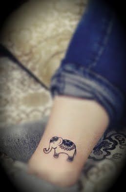 Free Tattoo Designs : Cute Elephant tattoo for girls