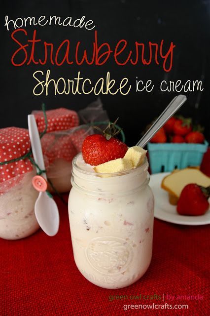 Homemade Strawberry Shortcake Ice Cream