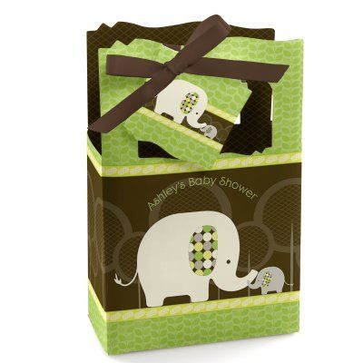 Personalized Baby Shower Elephant Favor Box