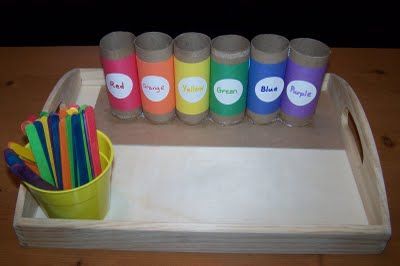 Popsicle stick color sorting using TP tubes