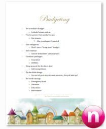 Printable Budgeting Checklist