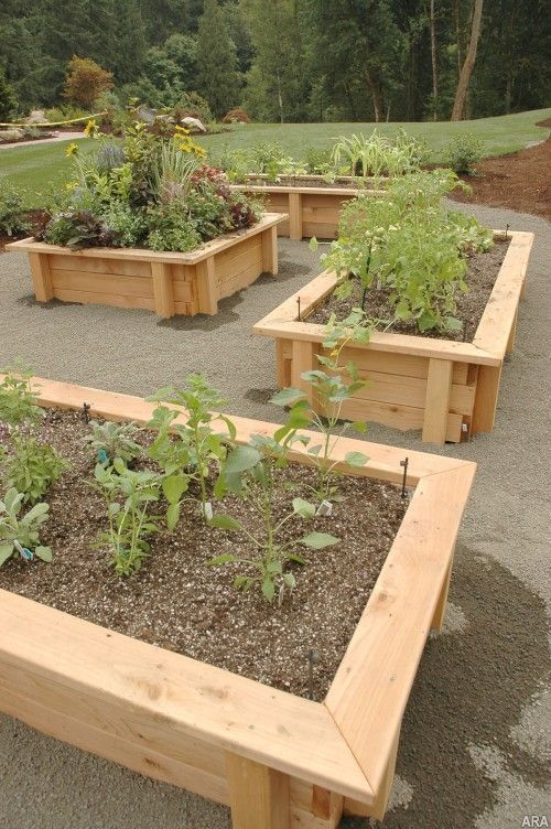 Raised bed gardening…just what I want to build. With a seat cap on top. Perfec