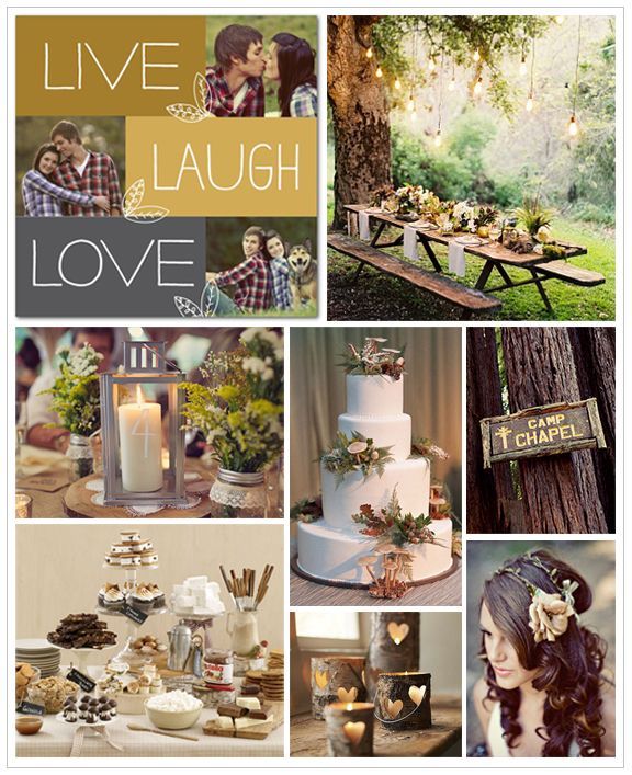 Rustic outdoor enagement party or  wedding shower inspiration