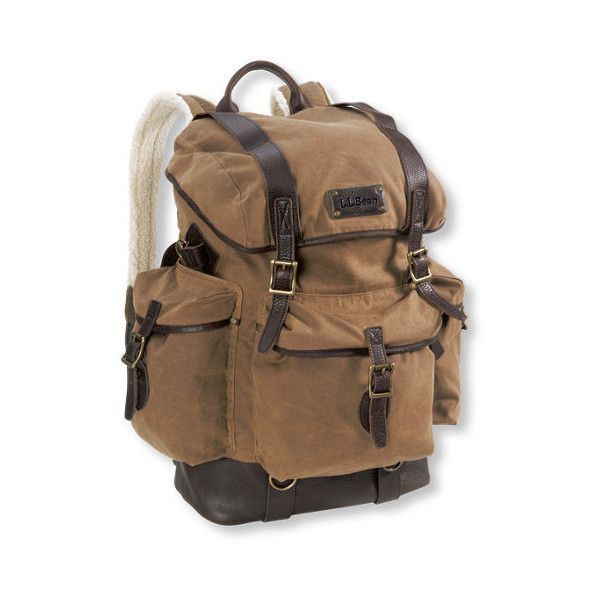 Waxed Cotton Continental Rucksack ($139) ❤ liked on Polyvore