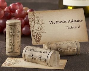 Wine Cork Place Card and Photo Holders (Set of 4) from Wedding Favors Unlimited-