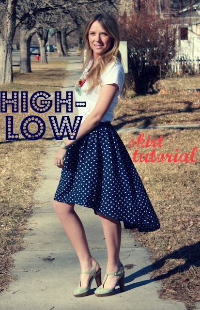 high low skirt tutorial using an old dress