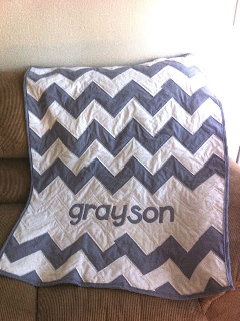 katymadeit: Baby Name Chevron (or Zig-Zag) Quilt