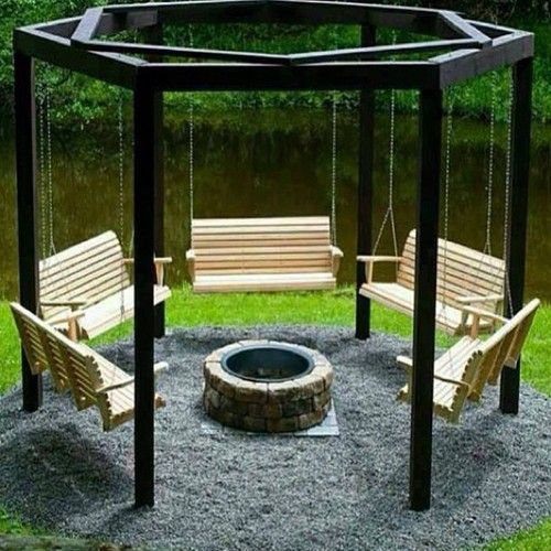 swings around a fire pit-if we ever get a cabin or acreage