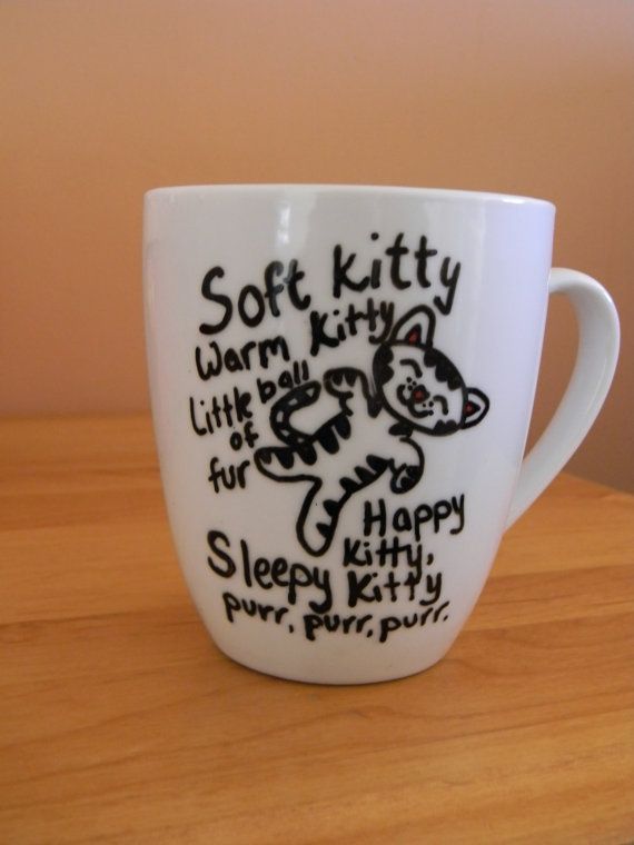 Funny The Big Bang Theory quote mug soft kitty by lindseyludesigns, $9.95
