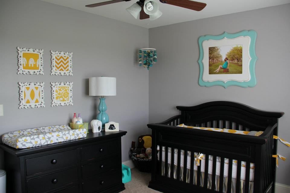 Grey, Yellow and Teal Nursery (Gender Neutral)