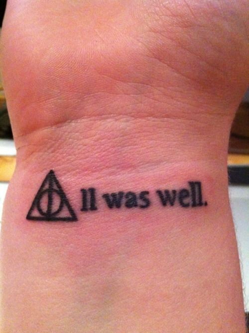 Harry Potter tattoo. Crafty.